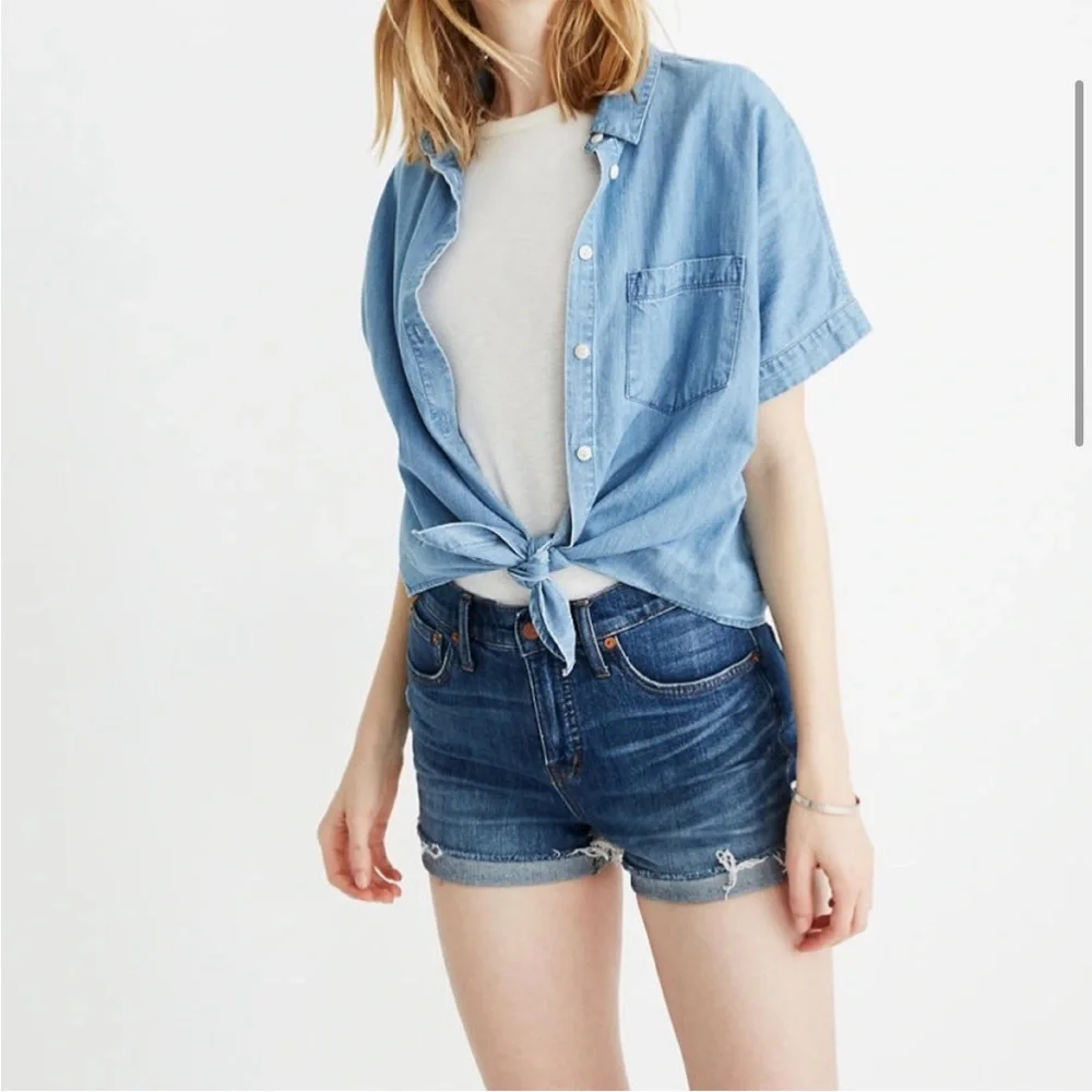 Madewell high rise denim shorts - Picture 6 of 8